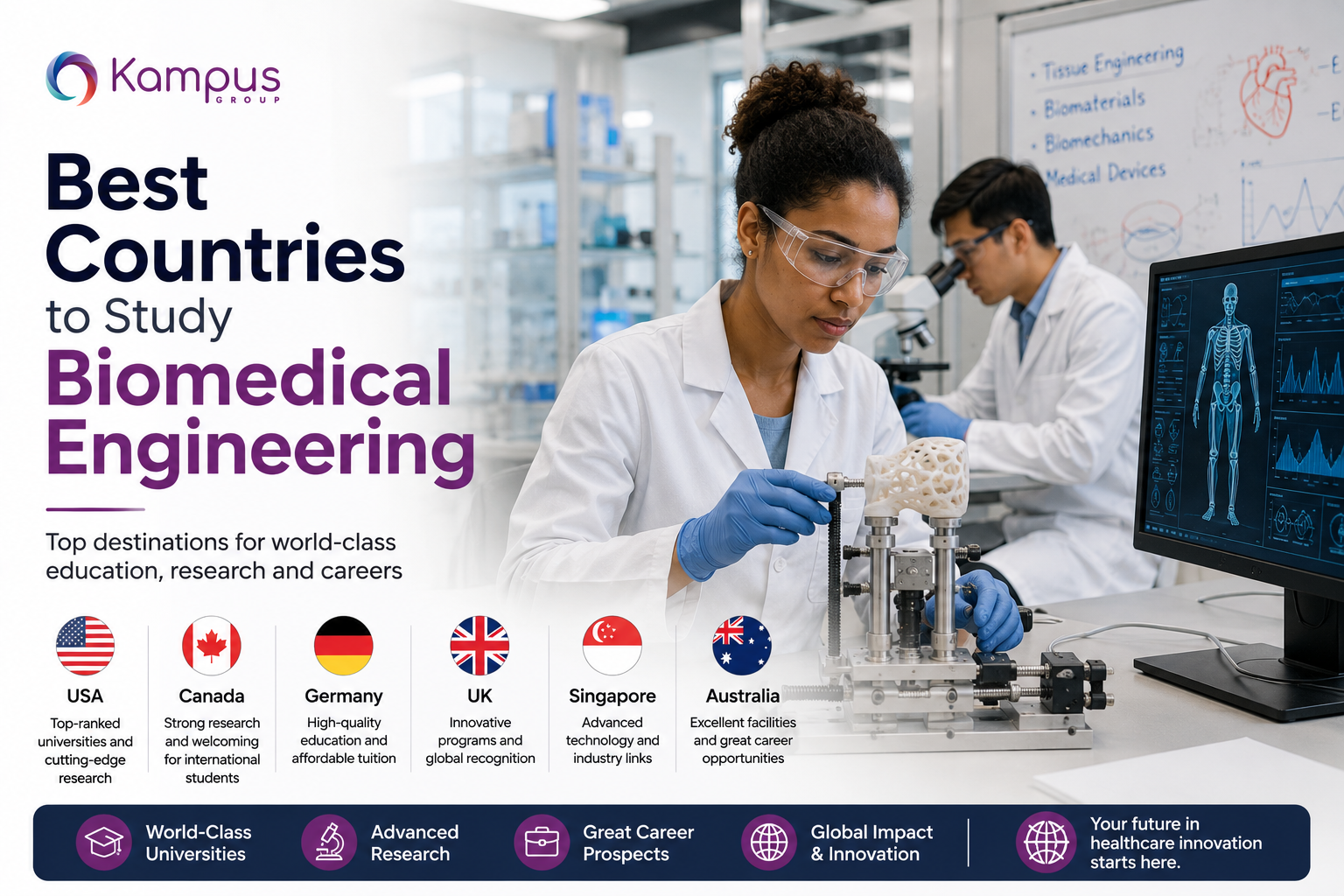 Best Countries to Study Biomedical Engineering