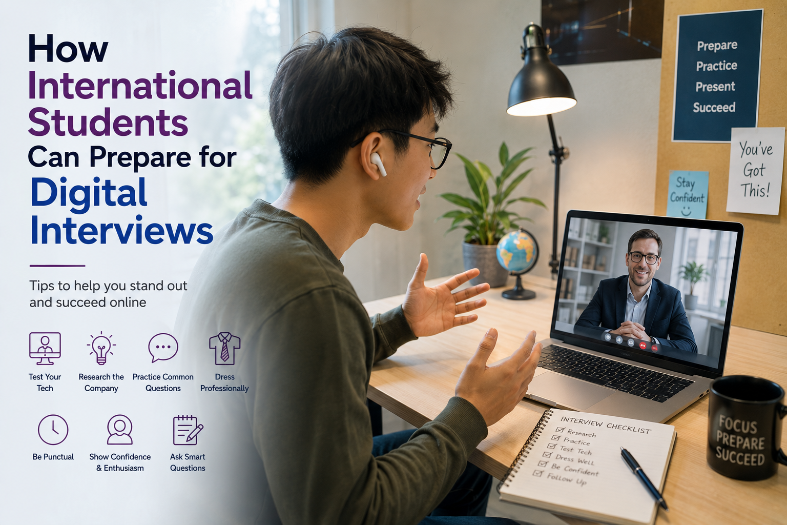How International Students Can Prepare for Digital Interviews